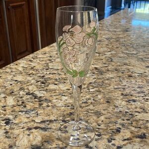 Floral Champagne Glass
